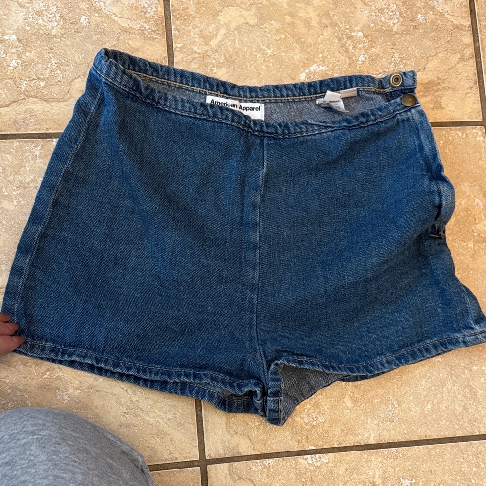 American Apparel Vintage Dark Blue Jean Shorts